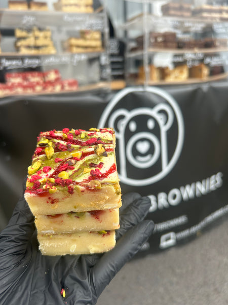 Raspberry Pistachio Blondie - Pick your own - 6 for £15.50