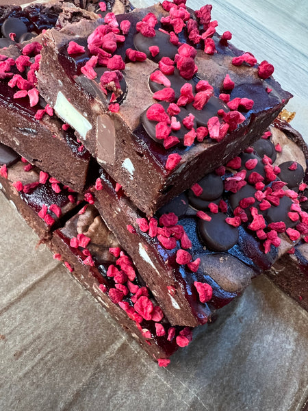 Dark Chocolate Raspberry Brownie - Pick your own - 6 for £15.50